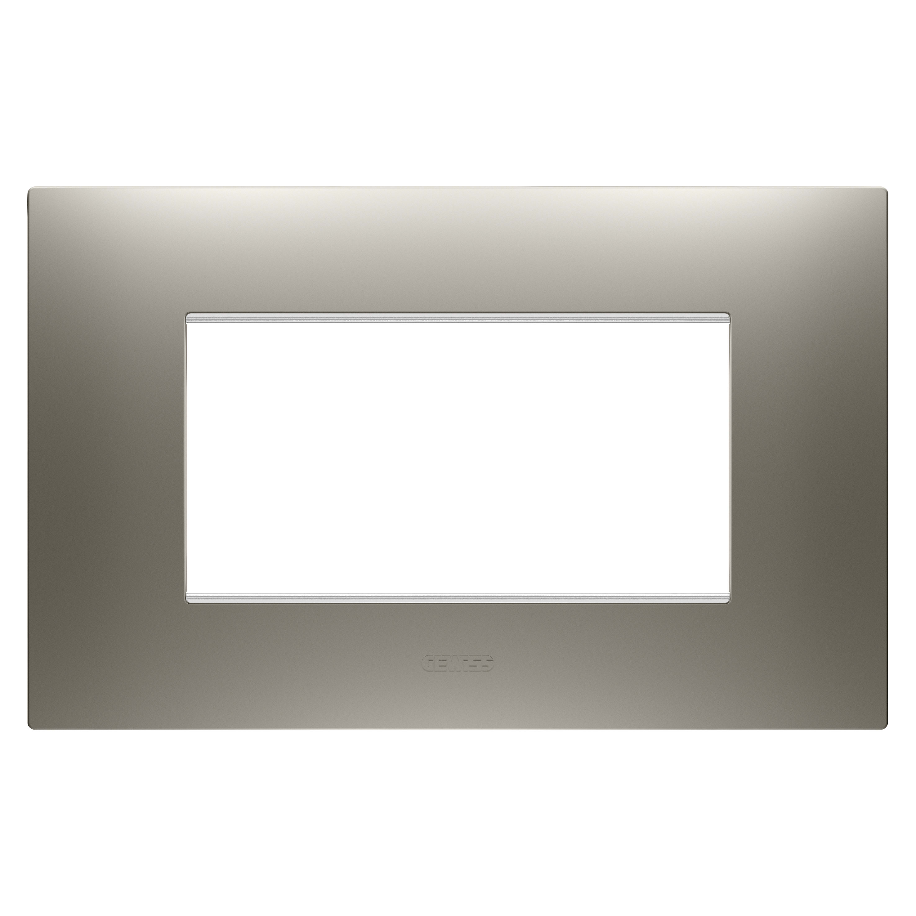GEWISS - GEWGW16004ST PLACCA EGO - IN TECNOPOLIMERO VERNICIATO - 4 POSTI - ACCIAO - CHORUSMART