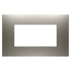 GEWISS - GEWGW16004ST PLACCA EGO - IN TECNOPOLIMERO VERNICIATO - 4 POSTI - ACCIAO - CHORUSMART