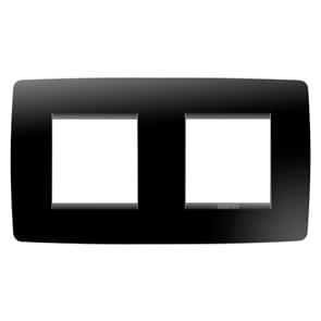 GEWISS - GEWGW16123TN PLACCA ONE INTERNATIONAL - IN TECNOPOLIMERO - 2+2 POSTI ORIZZONTALE - NERO TONER - CHORUSMART
