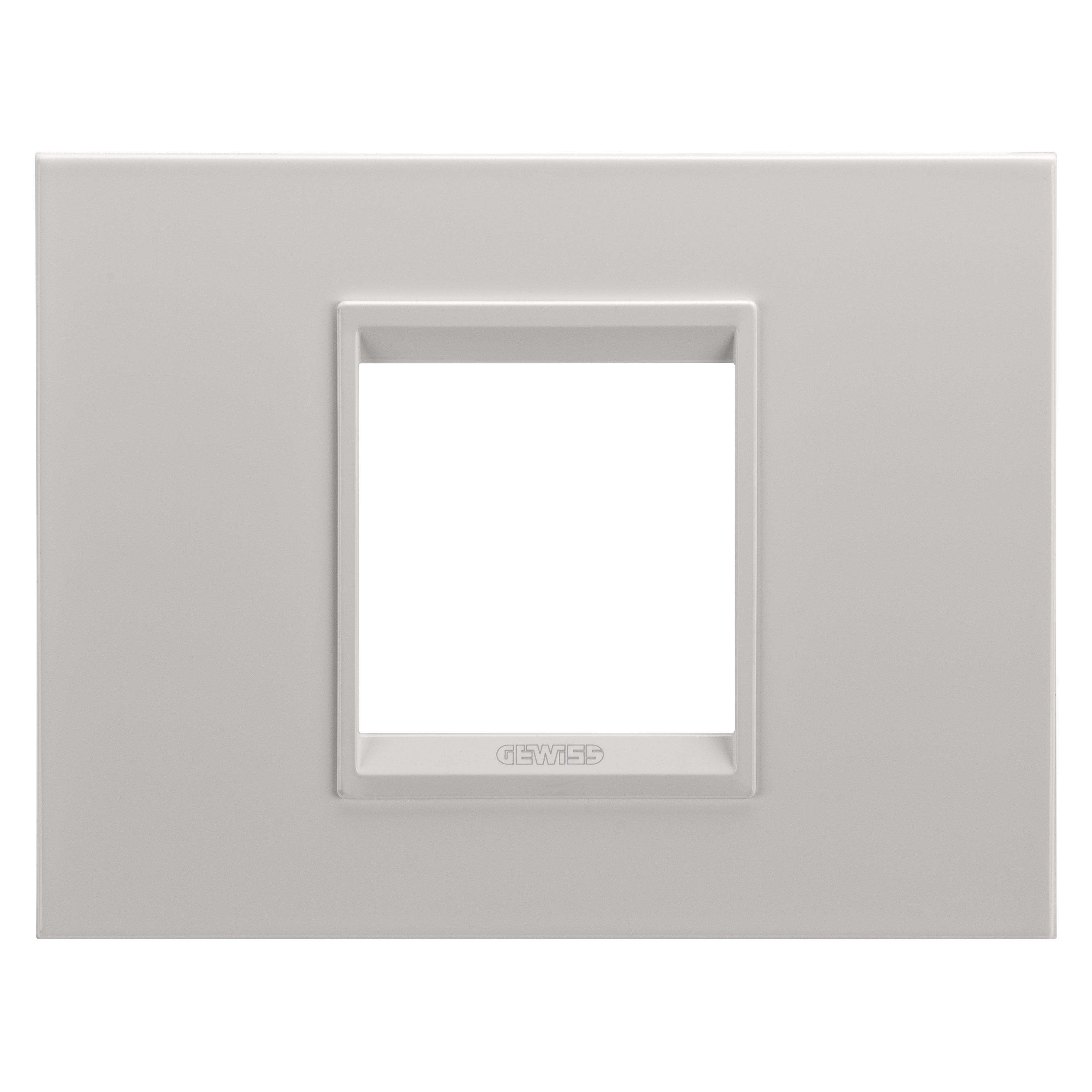 GEWISS - GEWGW16202XL PLACCA LUX 2M METAL NAT.BEIGE SAT.MONOCH
