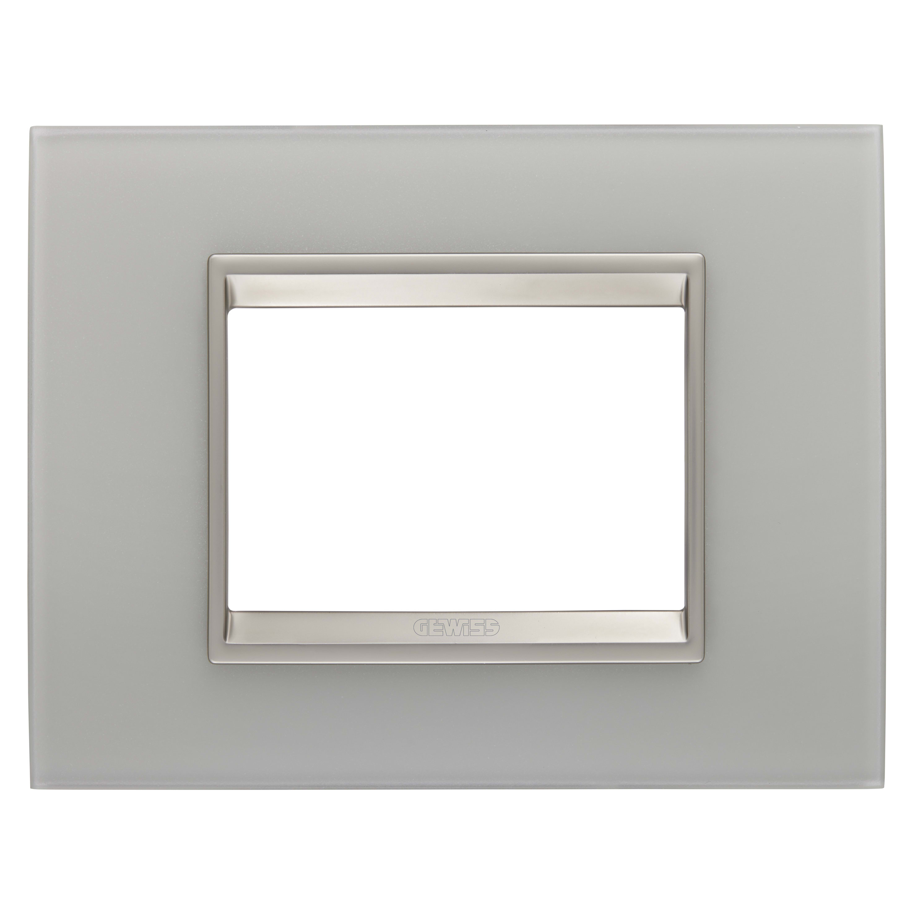 GEWISS - GEWGW16203GT PLACCA LUX 3M VETRO NATURAL REFLECT.