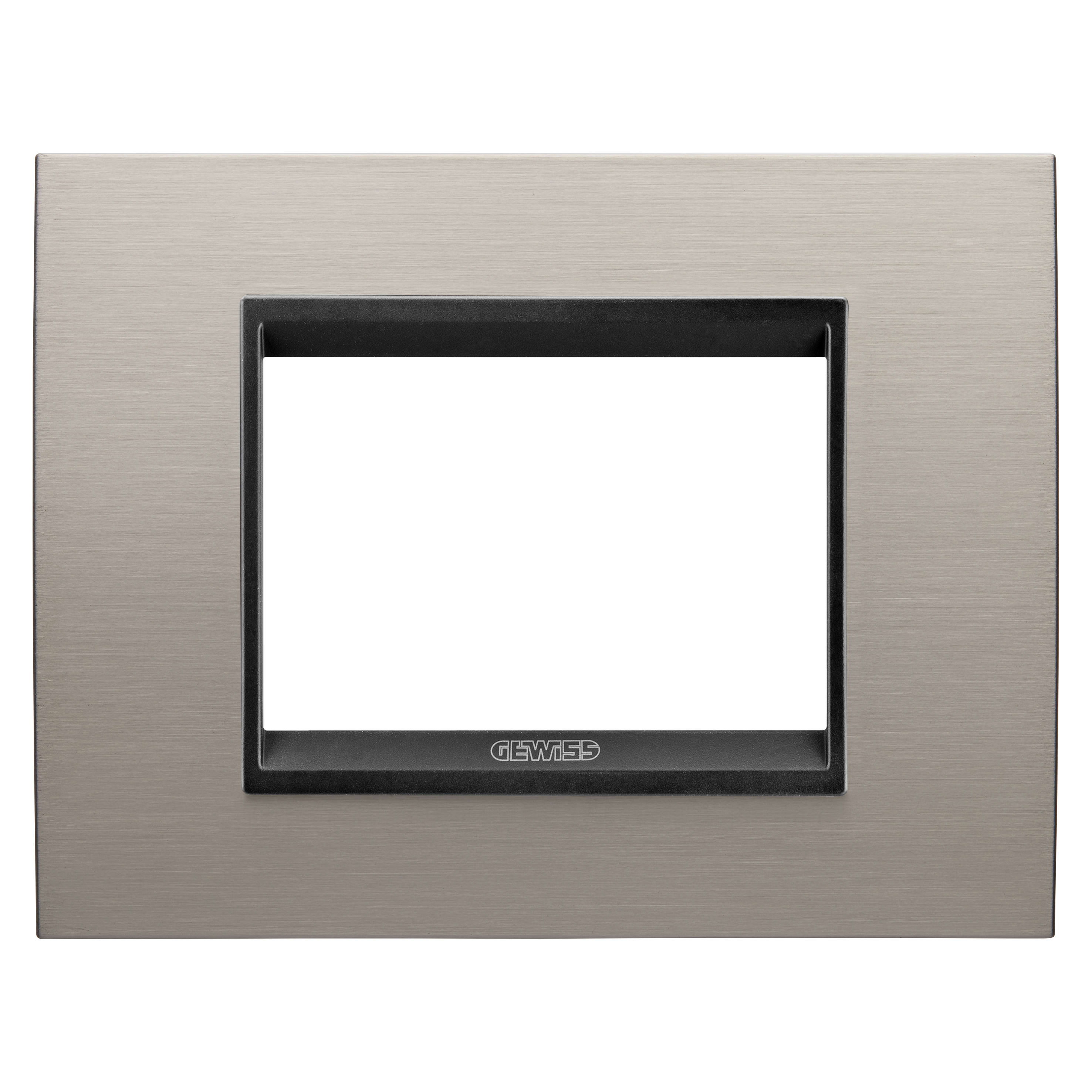 GEWISS - GEWGW16203WS PLACCA LUX 3M METAL.ALLUM.SPAZZ.LAVY