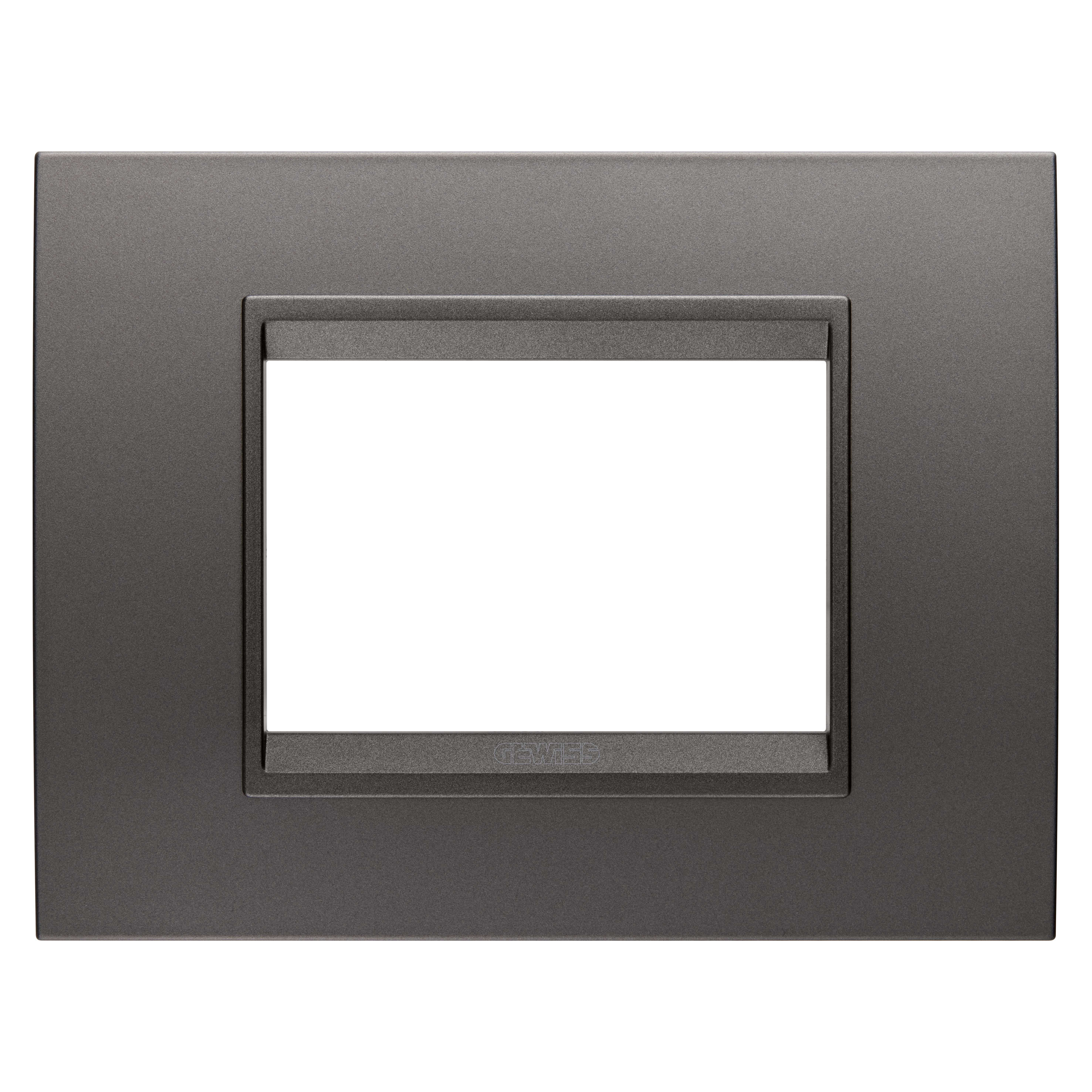 GEWISS - GEWGW16203XF PLACCA LUX 3M METALLO CANNA FUCILE