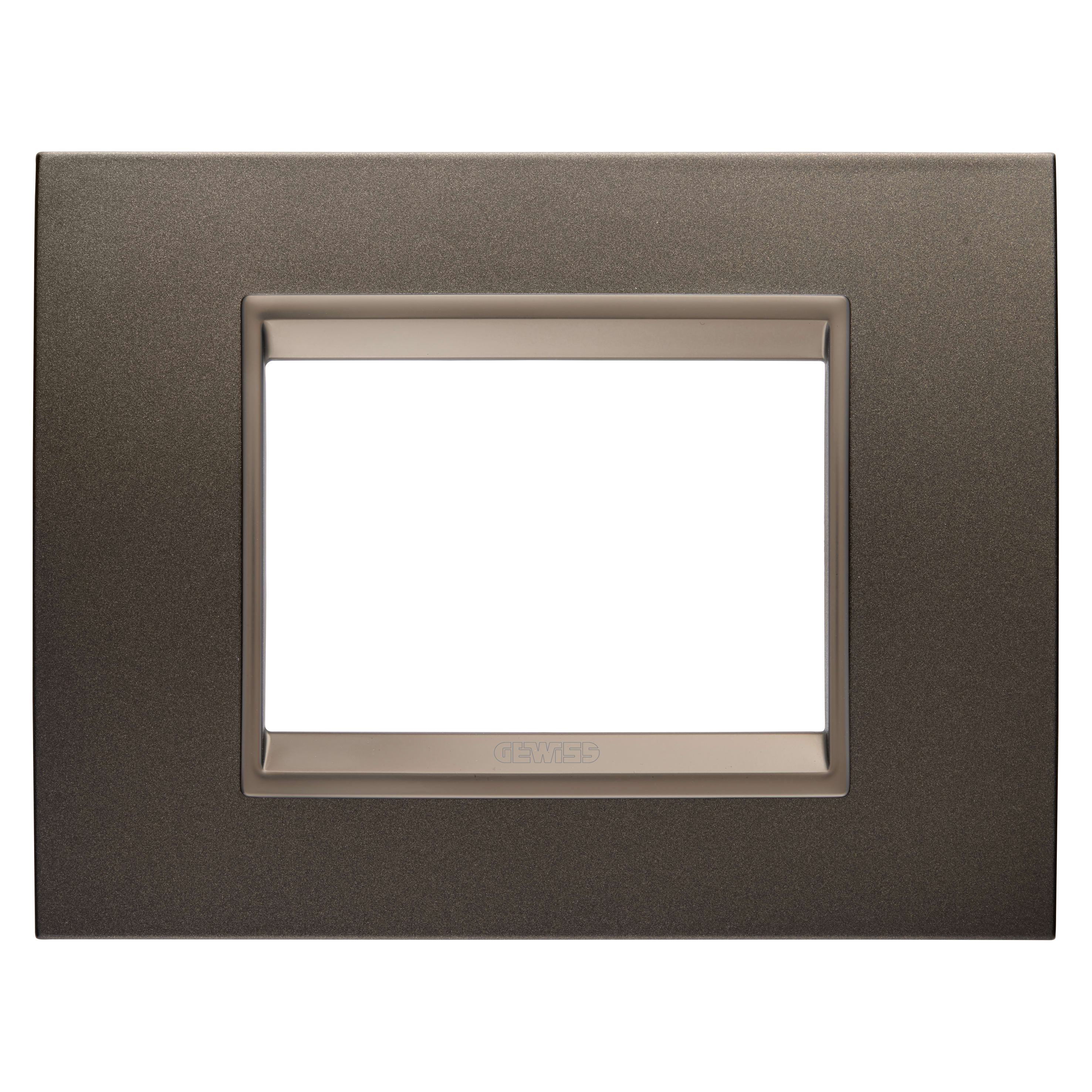 GEWISS - GEWGW16203XV PLACCA LUX 3M METALLO ANODIC BROWN