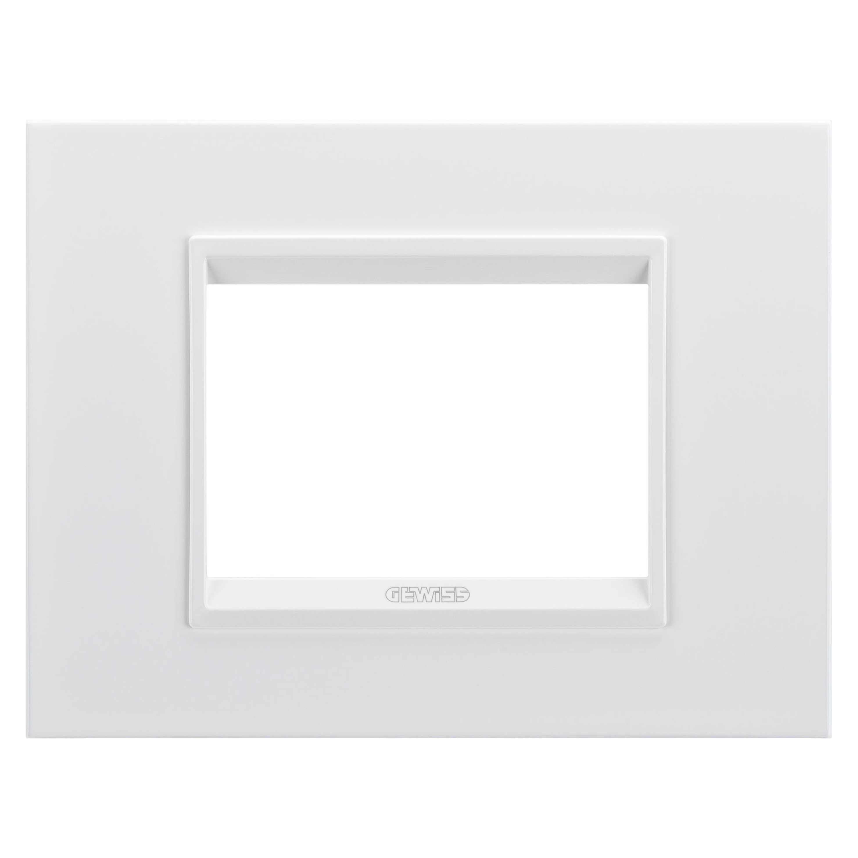 GEWISS - GEWGW16203XW PLACCA LUX 3M METAL BIANCO SATIN.MONOCHR