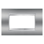 GEWISS - GEWGW16204MC PLACCA LUX - IN TECNOPOLIMERO METALLIZZATO - 4 POSTI - CROMO - CHORUSMART