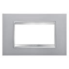 GEWISS - GEWGW16204VT PLACCA LUX - IN TECNOPOLIMERO VERNICIATO - 4 POSTI - TITANIO - CHORUSMART