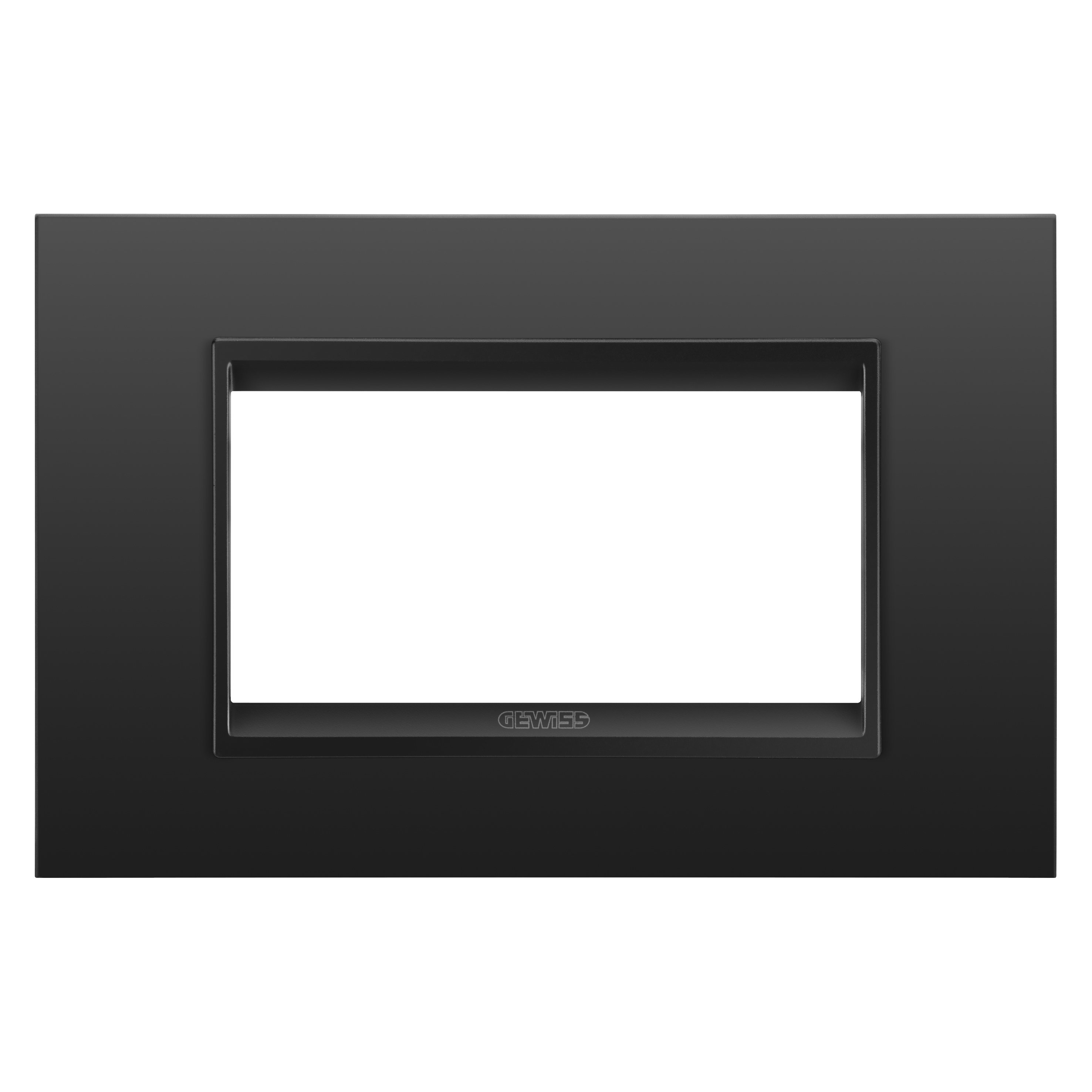 GEWISS - GEWGW16204XM PLACCA LUX 4M METAL NERO SATINATO MONOCH