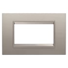 GEWISS - GEWGW16204XS PLACCA LUX 4M MET. ALLUM. SPAZZ.
