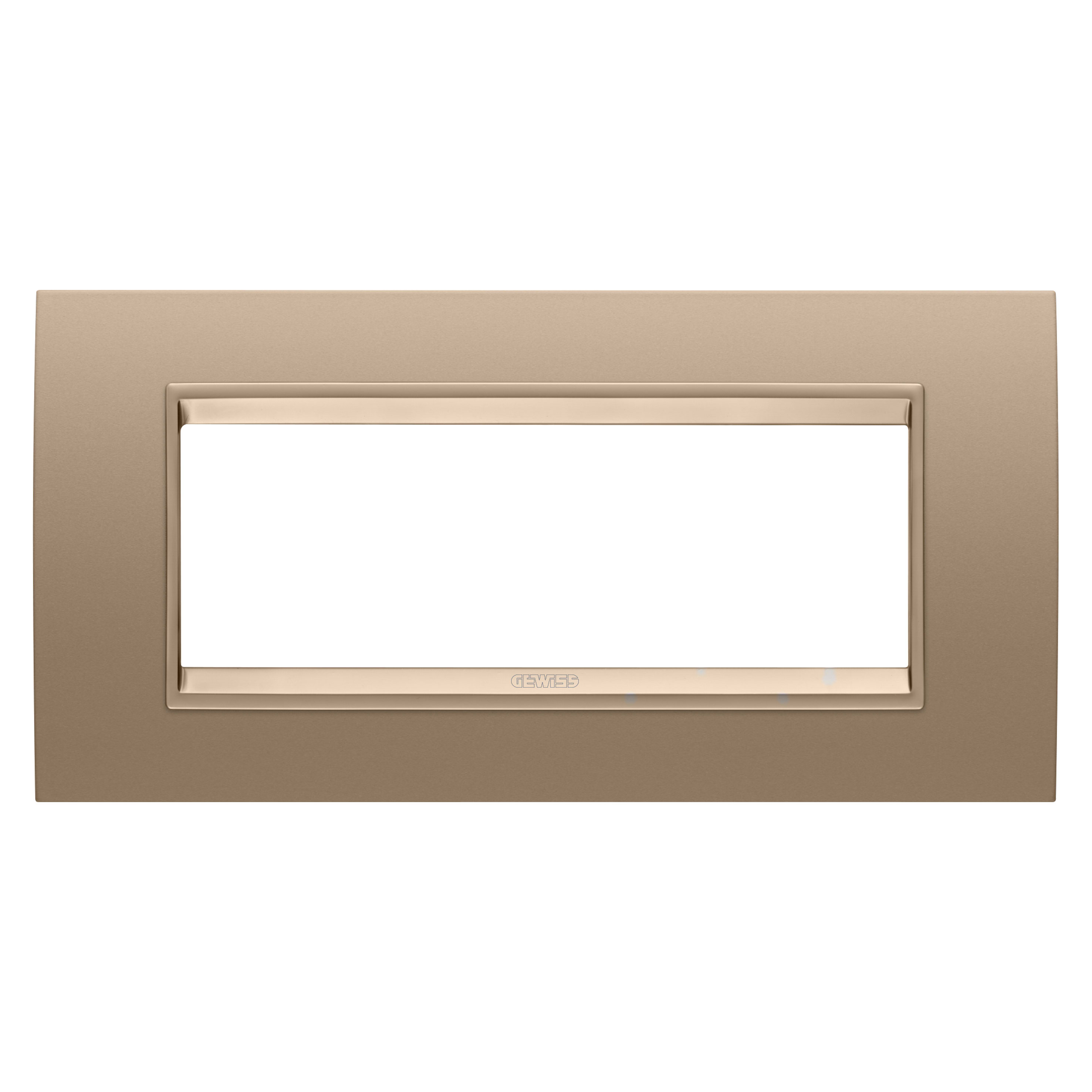 GEWISS - GEWGW16206XE PLACCA LUX 6M METALLO RAME CHIARO