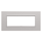 GEWISS - GEWGW16206XL PLACCA LUX 6M METAL NAT.BEIGE SAT.MONOCH