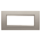 GEWISS - GEWGW16206XS PLACCA LUX 6M MET. ALLUM. SPAZZ.