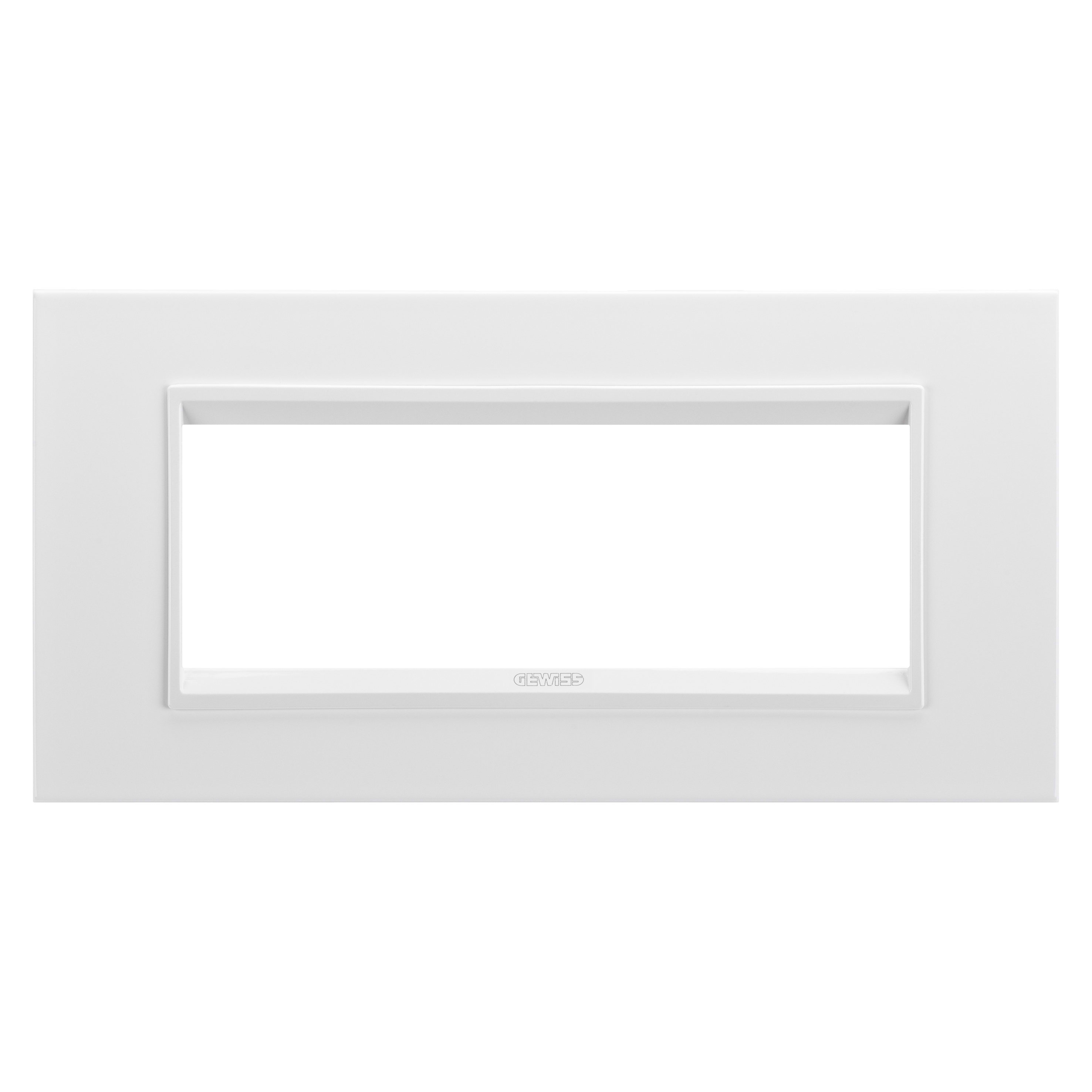 GEWISS - GEWGW16206XW PLACCA LUX 6M METAL BIANCO SATIN.MONOCHR