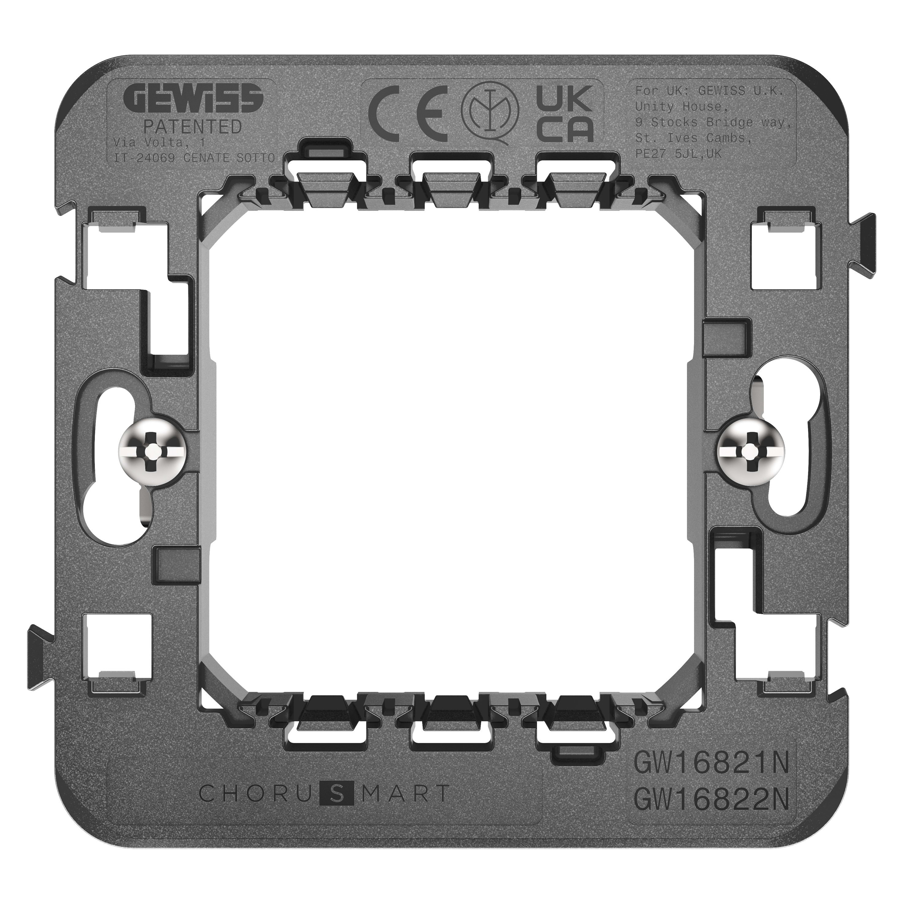 GEWISS - GEWGW16821N SUPPORTO STD INT.GRIFFE 2P SMART