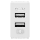 GEWISS - GEWGW20362 ALIMENTATORE USB A+A 5V 3A 1M SY/WH