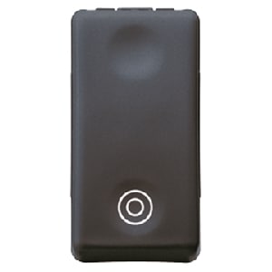 GEWISS - GEWGW21523 PULSANTE 1P NC+AUX NA -ARRESTO- SY/BK