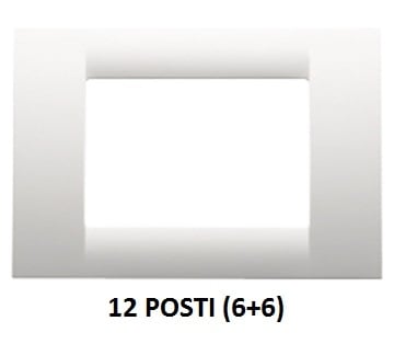 GEWISS - GEWGW22108 PLACCA 12M BIANCO NUVOLA SYSTEM VIRNA