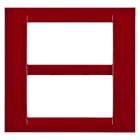 GEWISS - GEWGW22137 PLACCA VIRNA - IN TECNOPOLIMERO FINITURA LUCIDA - 8 POSTI (4+4 SOVRAPPOSTI) - AMARANTO CLASSICO - SYSTEM