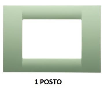 GEWISS - GEWGW22141 PLACCA VIRNA - IN TECNOPOLIMERO FINITURA LUCIDA - 1 POSTO - VERDE VENEZIA - SYSTEM