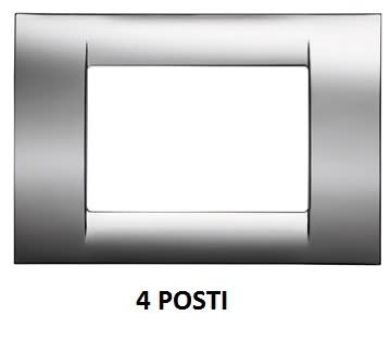 GEWISS - GEWGW22254 PLACCA 4M CROMO SOFT SYSTEM VIRNA