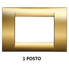 GEWISS - GEWGW22261 PLACCA VIRNA - IN TECNOPOLIMERO FINITURA LUCIDA - 1 POSTO - ORO ANTICO - SYSTEM