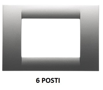 GEWISS - GEWGW22286 PLACCA 6M TITANIO METALLIZ.SYSTEM VIRNA