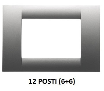 GEWISS - GEWGW22288 PLACCA 12M TITANIO METALLIZ.SYSTEM VIRNA