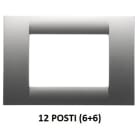 GEWISS - GEWGW22288 PLACCA 12M TITANIO METALLIZ.SYSTEM VIRNA