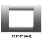 GEWISS - GEWGW22288 PLACCA 12M TITANIO METALLIZ.SYSTEM VIRNA