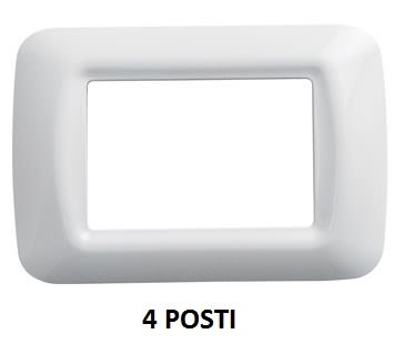 GEWISS - GEWGW22504 PLACCA 4 POS.BIANCO NUVOLA TOP SYSTEM