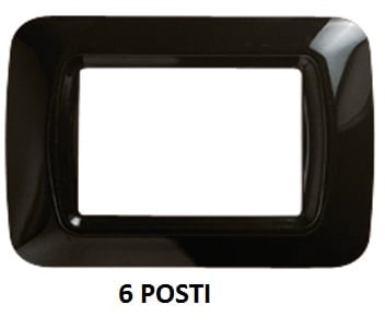 GEWISS - GEWGW22516 PLACCA 6 POS.NERO TONER TOP SYSTEM