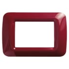 GEWISS - GEWGW22533 PLACCA TOP SYSTEM - IN TECNOPOLIMERO FINITURA LUCIDA - 3 POSTI - AMARANTO CLASSICO - SYSTEM