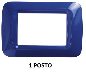 GEWISS - GEWGW22571 PLACCA TOP SYSTEM - IN TECNOPOLIMERO FINITURA LUCIDA - 1 POSTO - BLU JAZZ - SYSTEM
