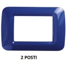 GEWISS - GEWGW22572 PLACCA TOP SYSTEM - IN TECNOPOLIMERO FINITURA LUCIDA - 2 POSTI - BLU JAZZ - SYSTEM