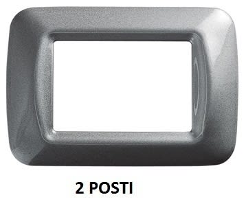 GEWISS - GEWGW22602 PLACCA 2M TITANIO METALL.TOP SYSTEM