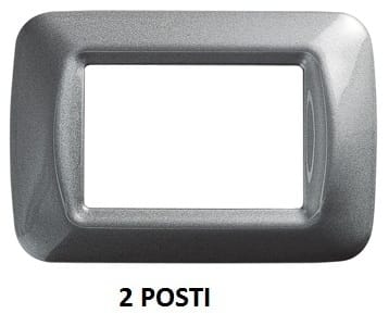 GEWISS - GEWGW22602 PLACCA 2M TITANIO METALL.TOP SYSTEM