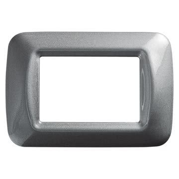 GEWISS - GEWGW22603 PLACCA 3M TITANIO METALL.TOP SYSTEM