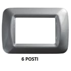 GEWISS - GEWGW22606 PLACCA 6M TITANIO METALL.TOP SYSTEM