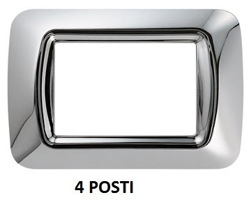 GEWISS - GEWGW22654 PLACCA 4M CROMO SOFT TOP SYSTEM