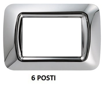 GEWISS - GEWGW22656 PLACCA 6M CROMO SOFT TOP SYSTEM