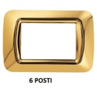 GEWISS - GEWGW22666 PLACCA 6M ORO ANTICO TOP SYSTEM