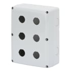 GEWISS - GEWGW27105 CONTENITORE VUOTO PER PULSANTI, COMANDI E SEGNALATORI - 12 POSTI - DIAMETRO 22mm - COPERCHIO GRIGIO RAL 7035 - IP66