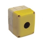 GEWISS - GEWGW27111 CONTENITORE VUOTO PER PULSANTI, COMANDI E SEGNALATORI - 1 POSTO - DIAMETRO 22mm - COPERCHIO GIALLO - IP66