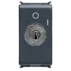 GEWISS - GEWGW30007 INTERRUTTORE BIPOLARE 250V ac - 10AX - CON CHIAVE - SIMBOLO: 0/1 - 1MODULO - PLAYBUS
