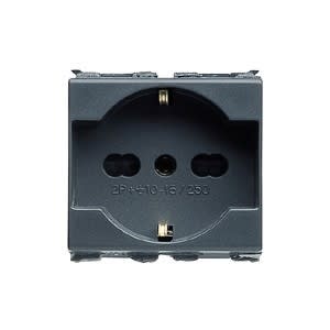 GEWISS - GEWGW30212 PRESA STANDARD ITALIANO-TEDESCO 250V ac - 2P+T 16A BIVALENTE - P40 - 1 MODULI - PLAYBUS