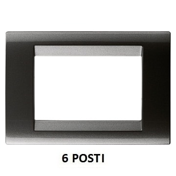 GEWISS - GEWGW32006 PLACCA 6M ARDESIA METALLIZZ.PLAYBUS