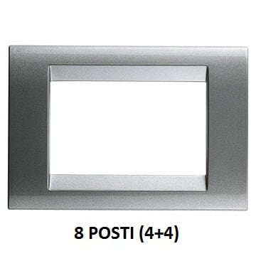 GEWISS - GEWGW32017 PLACCA 8M TITANIO METALLIZZ.PLAYBUS