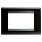 GEWISS - GEWGW32053 PLACCA PLAYBUS - IN TECNOPOLIMERO - FINITURA LUCIDA - 3 POSTI - NERO TONER - PLAYBUS