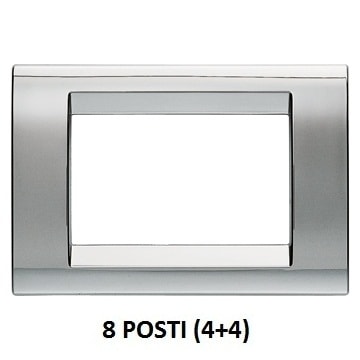 GEWISS - GEWGW32077 PLACCA 8M CROMO SOFT PLAYBUS