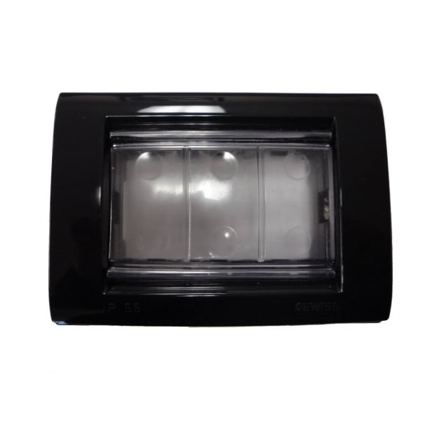 GEWISS - GEWGW32462 PLACCA IP55 3M NERO TONER